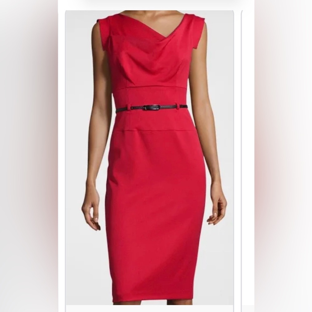 Black halo Jackie o Elegant Red Sleeveless Dress